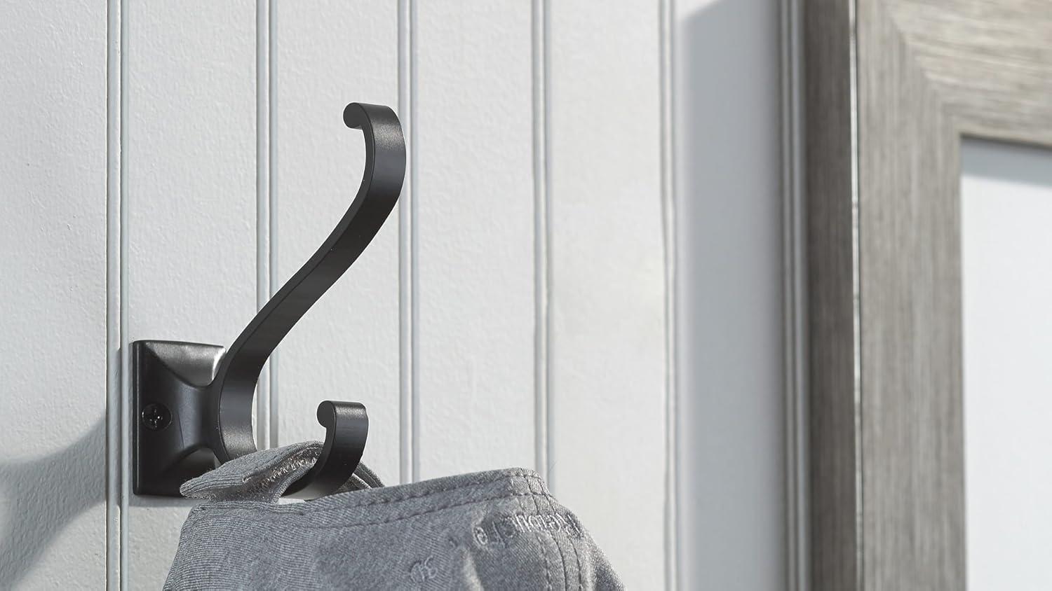 Matte Black Transitional Metal Wall Hook