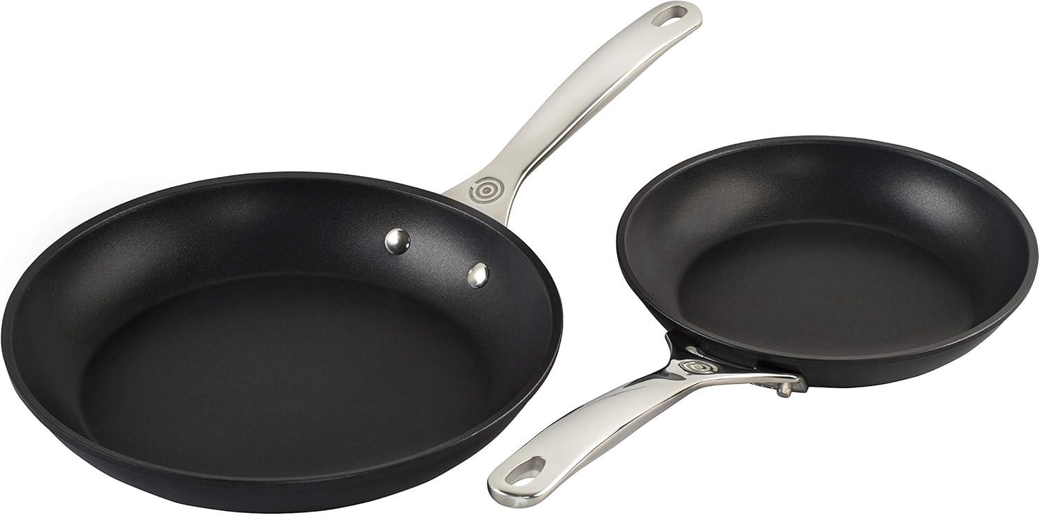 Le Creuset Black Aluminum Nonstick Fry Pan Set, 2-Piece