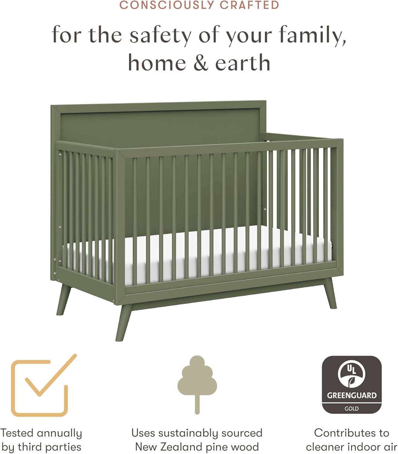 Palma 4-in-1 Convertible Crib with Toddler Bed Conversion Kit