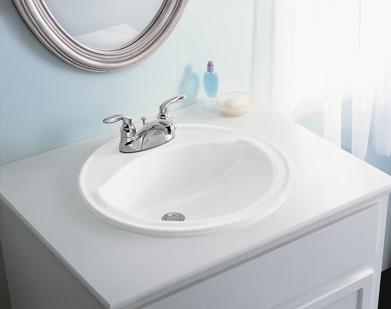 Sterling by Kohler 441908-0 Modesto Ceramic Circular Drop-In Bathroom Sink