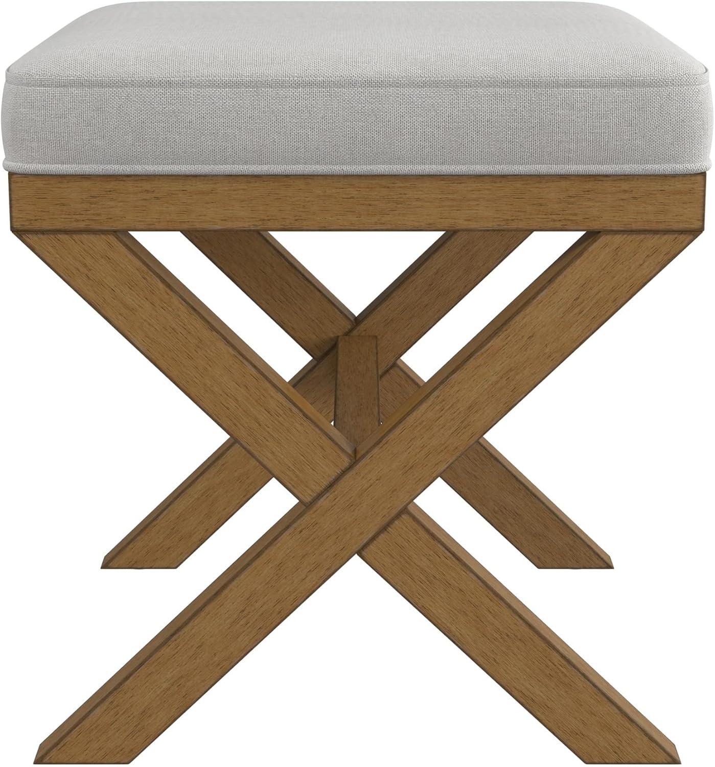 18.5" Somerset Backless Wood Vanity Stool Fog - Hillsdale Furniture