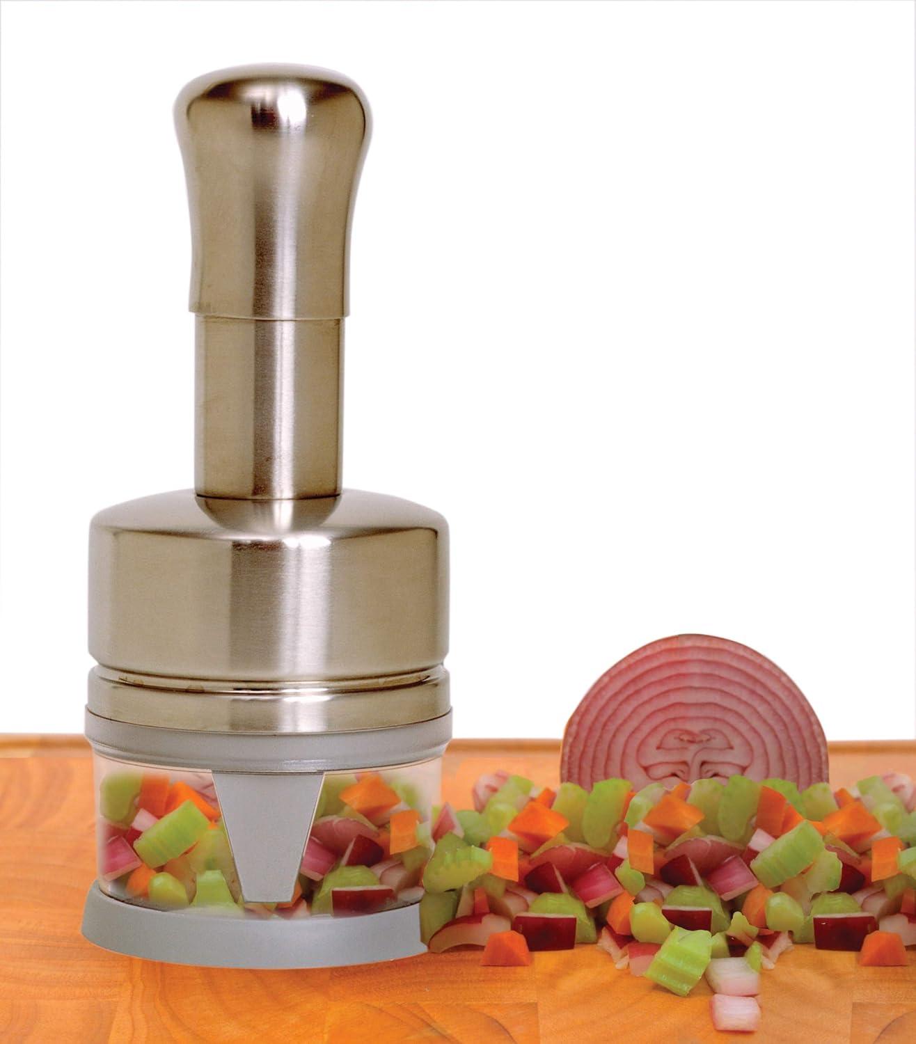 Stainless Steel Commercial Vegetable Chopper with Storage Cup