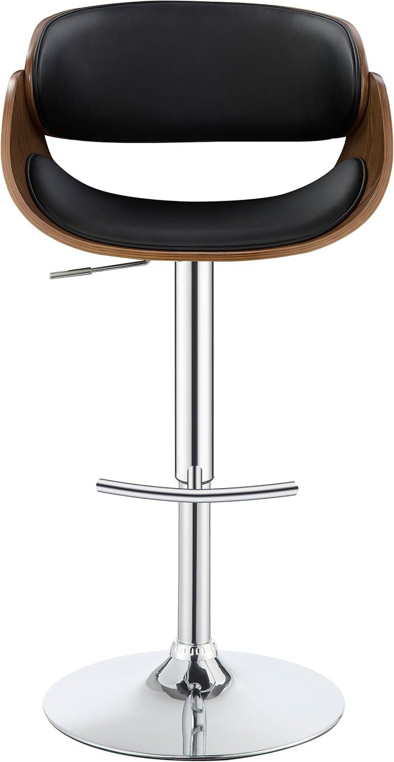 Dana Adjustable Bar Stool Black and Chrome