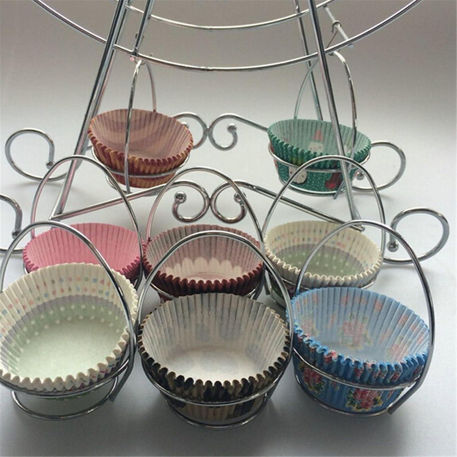 ASkinds Ferris Wheel Cupcake Stand Dessert Serving Tray, Ferris Wheel Cupcake Stand for Carnival and Circus Theme Party Wedding Party Furnishing Accessories (Silvery)