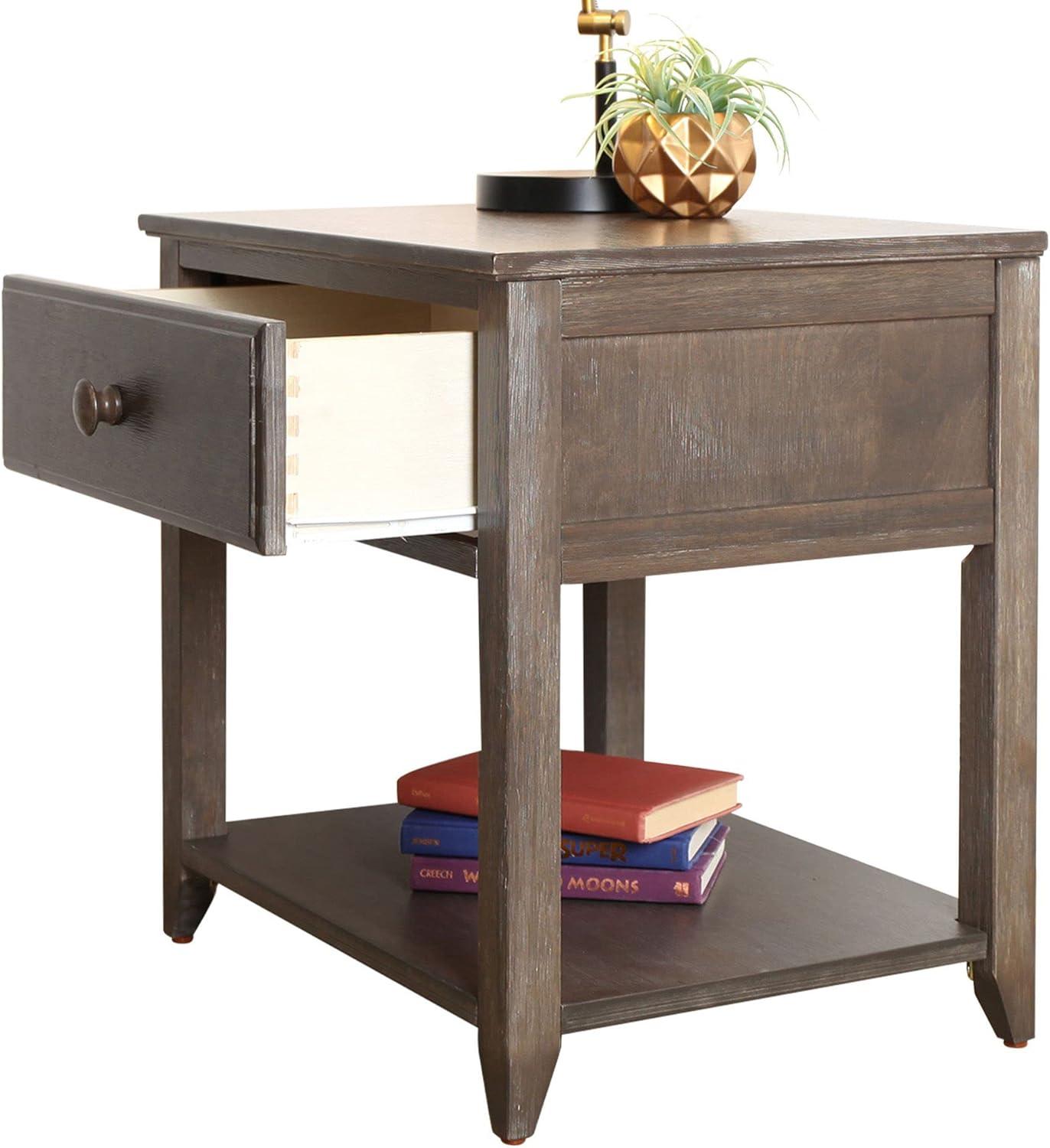 Max & Lily Nightstand with Drawer and Shelf