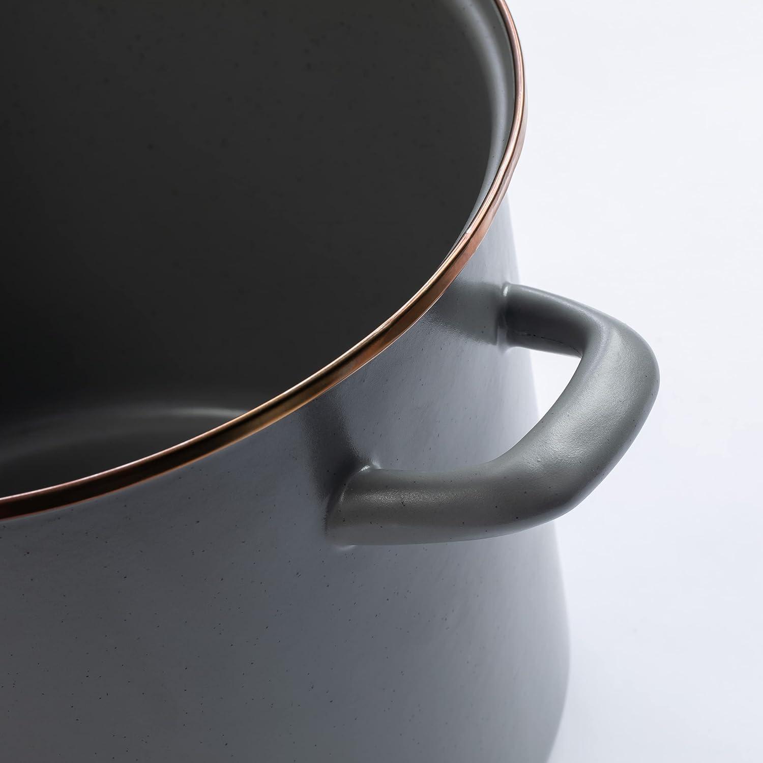 Barebones Enamel Stock Pot, Slate Gray, 960 Ounces