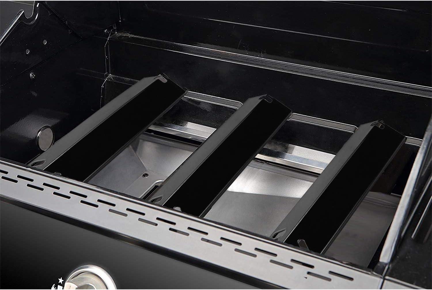 Unicook 15 Inch Grill Heat Plates for Dyna-Glo, Grill Burner Covers, Grill Parts Porcelain Heat Shields for Backyard, 4 Pack