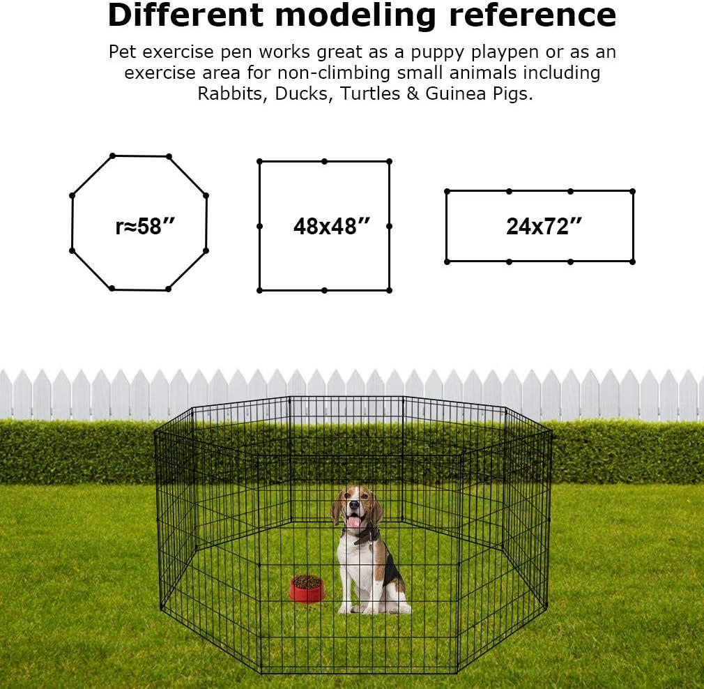 Puppy Pet Playpen 8 Panel Indoor Outdoor Metal Protable Folding Animal Exercise Dog Fence