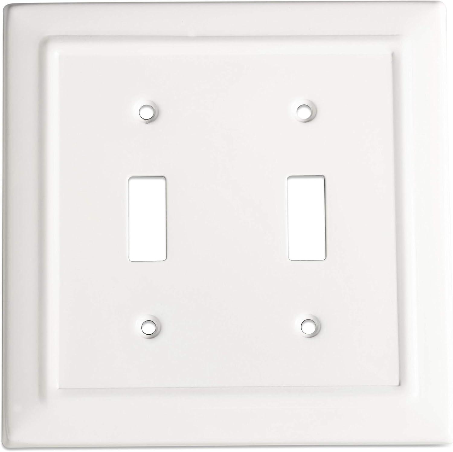 Monarch Abode Architectural 2 - Gang Toggle Light Switch Standard Wall Plate (Set of 2)