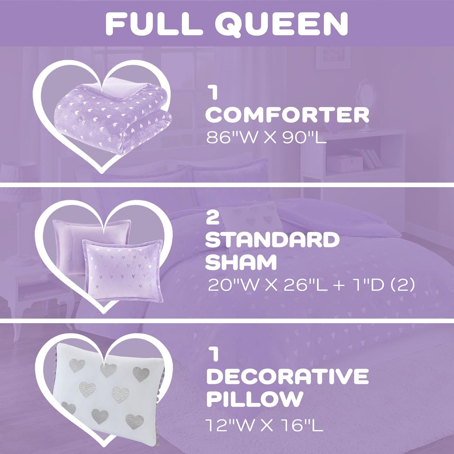 Mi Zone Rosalie Metallic Printed Plush Comforter Set