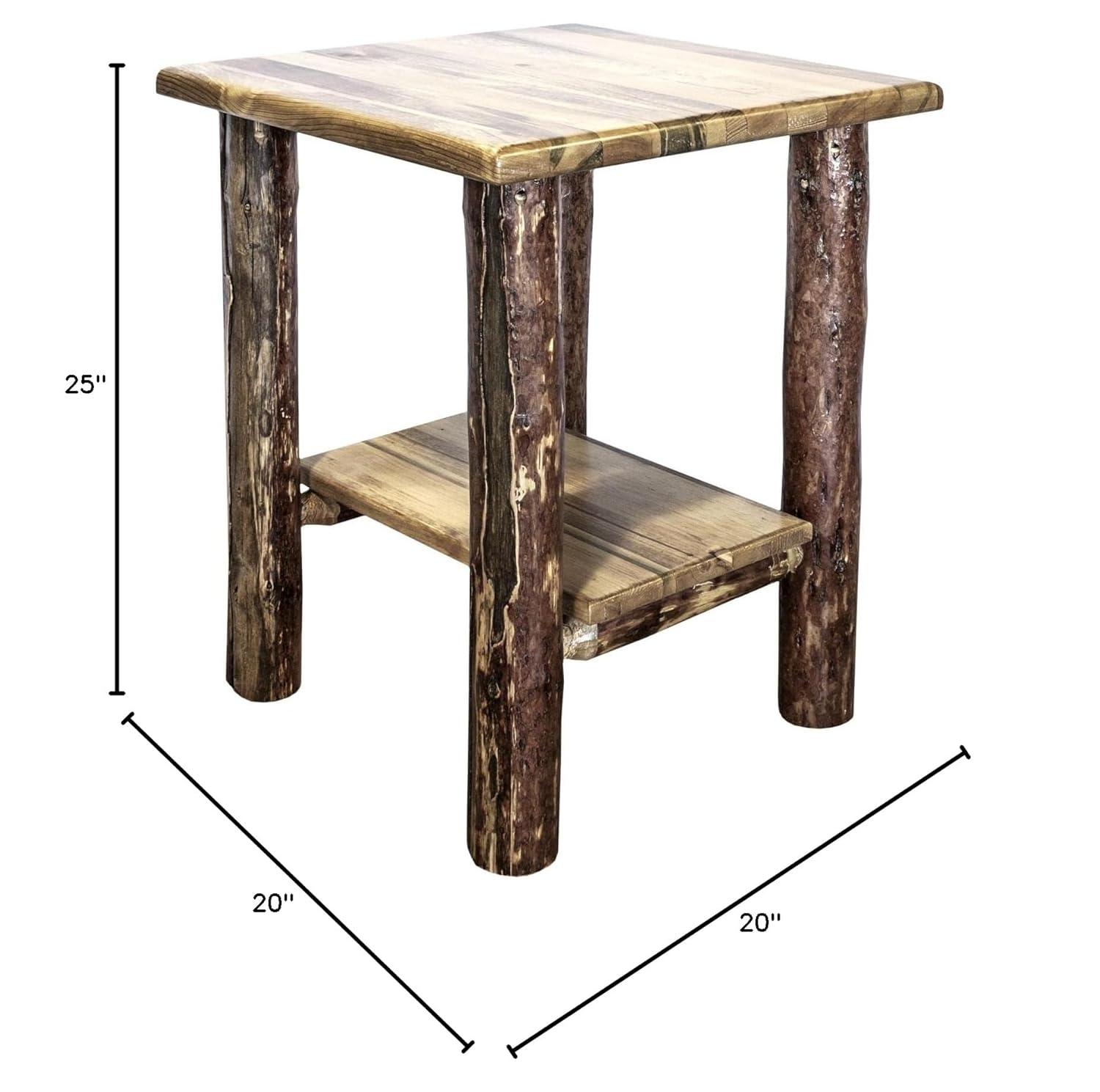 Glacier Country Collection Nightstand with Shelf