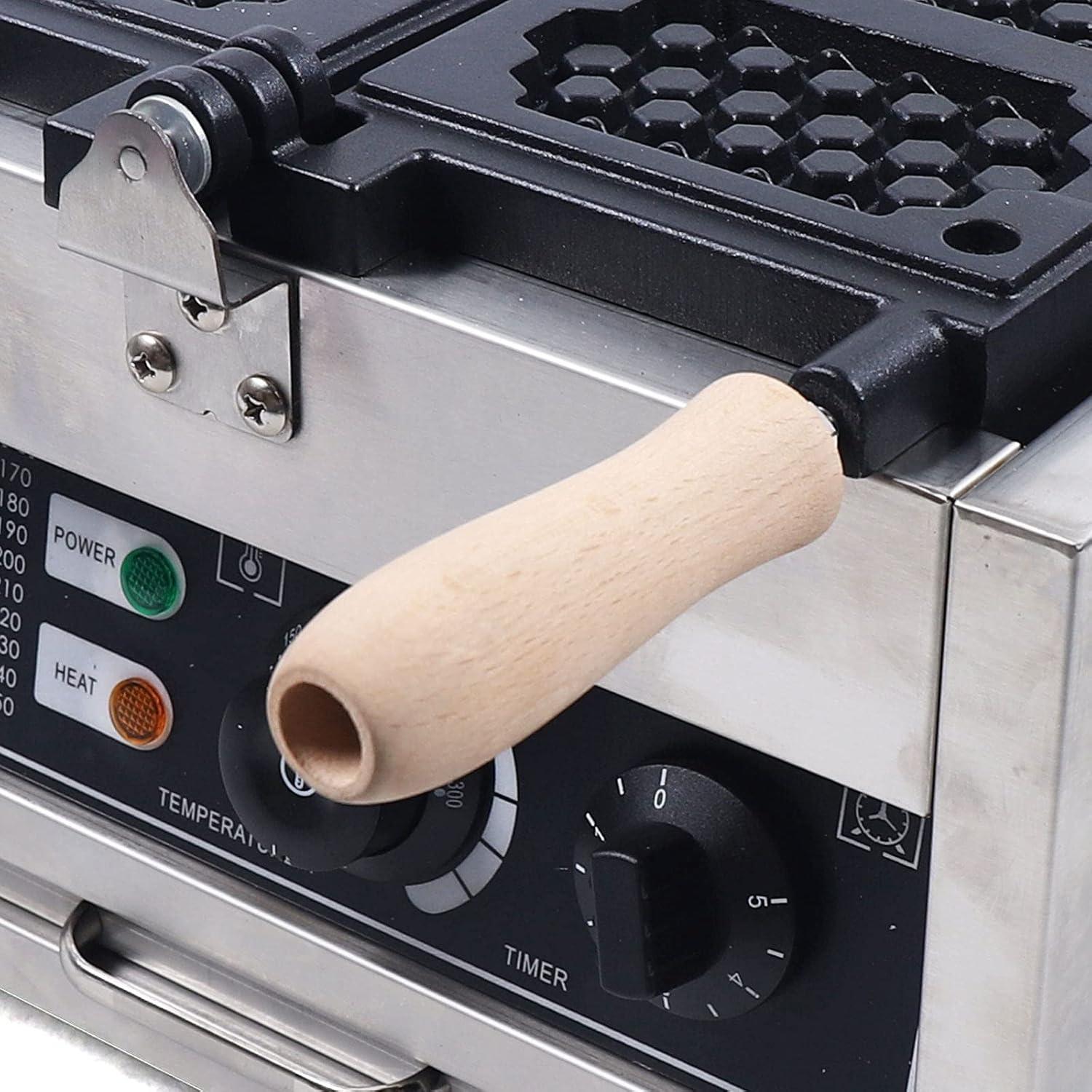 Kaibrite Electric Waffle Maker Machine 1500W 110V Nonstick Stainless Steel Waffle Pop Maker, Temperature and Time Control, for Restaurant Bakeries Snack Bar Home 50300