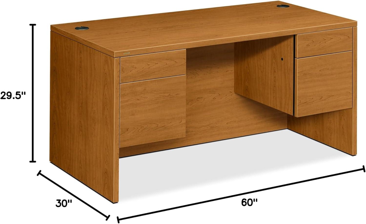 HON 10573CC 10500 Series 3/4-Height Double Pedestal Desk, Harvest