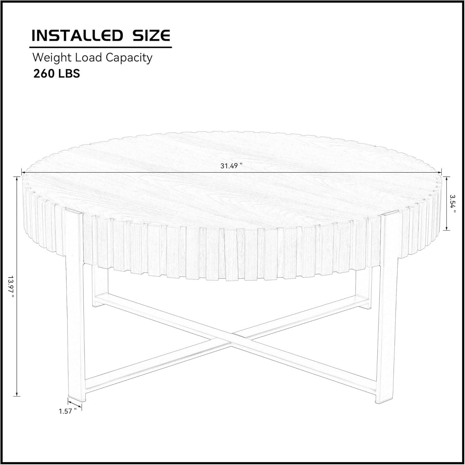 Stanleytown 31.5" MDF Round Coffee Table