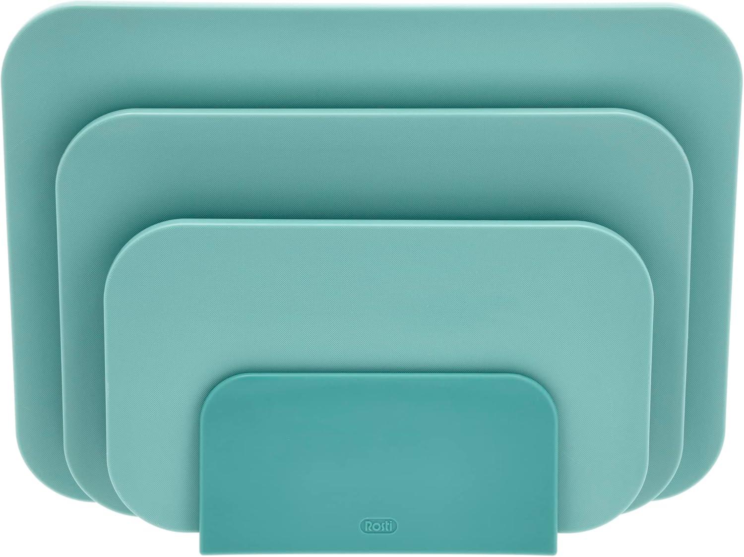 Nordic Green Plastic Rectangular Cutting Board Set