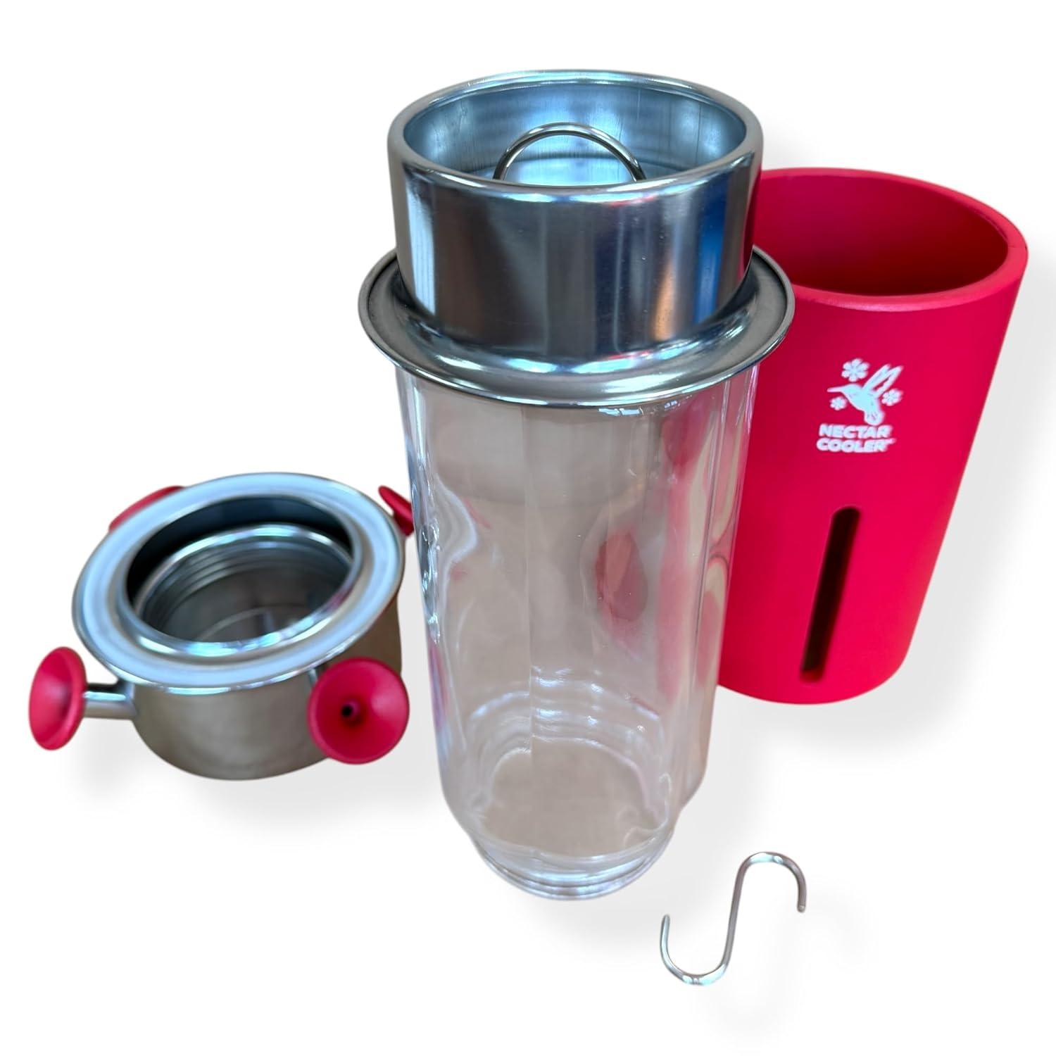 Insulated Hummingbird Feeder Keeps Nectar Cooler & Fresh Longer