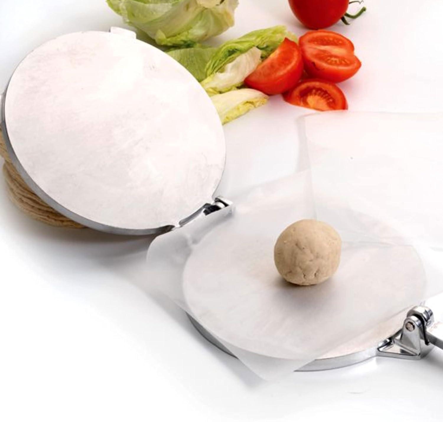 Norpro 8 Inch Round Cast Aluminum Tortilla Masa Dough Press Flattener, Silver