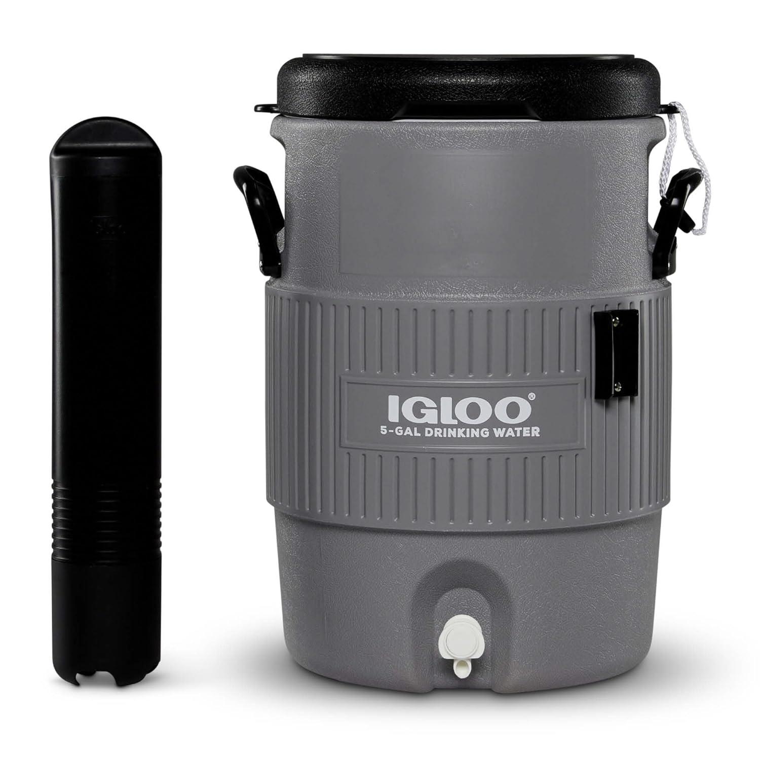 Igloo Sports Cooler Water Beverage Dispenser, Insulated 5 & 10 Gallon Water Cooler, Insulated Drink Dispenser with Spout, Portable Handwashing Stations