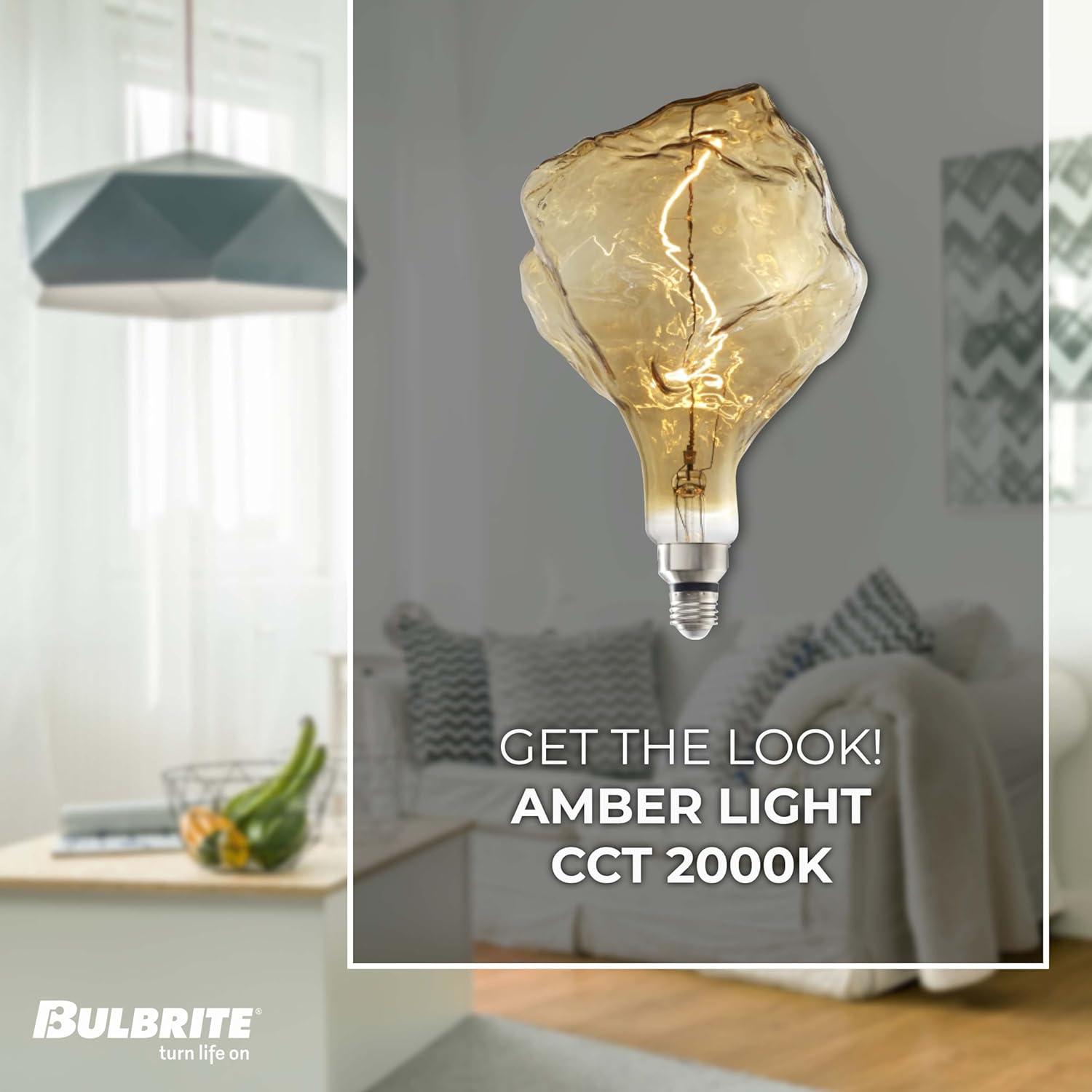 Oversized Iceberg Antique LED Edison Bulb, 60 Watt Equivalent, E26 Dimmable