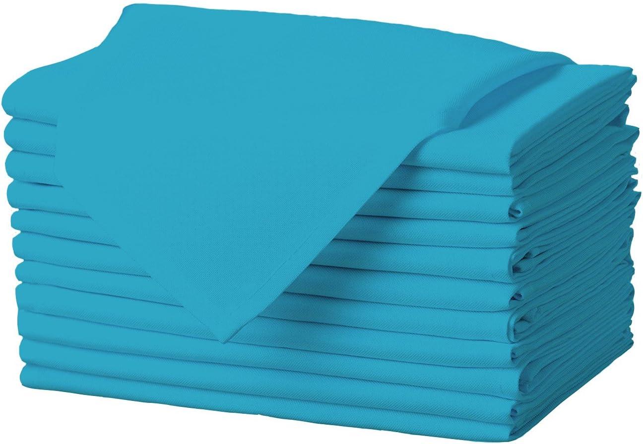 Gee Di Moda Cloth Napkins - 17 x 17 Inch - Heavy Duty Washable Polyester - Set of 12