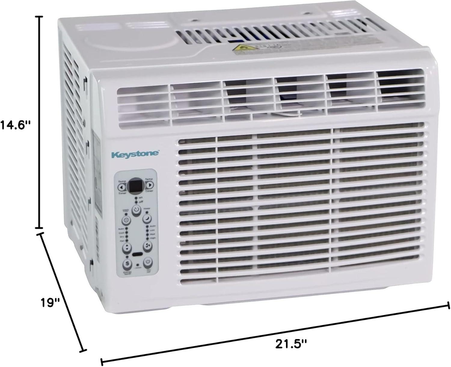 10,000 BTU Compact Window Air Conditioner with Remote Control and Dehumidifier up to 450 Sq. Ft.