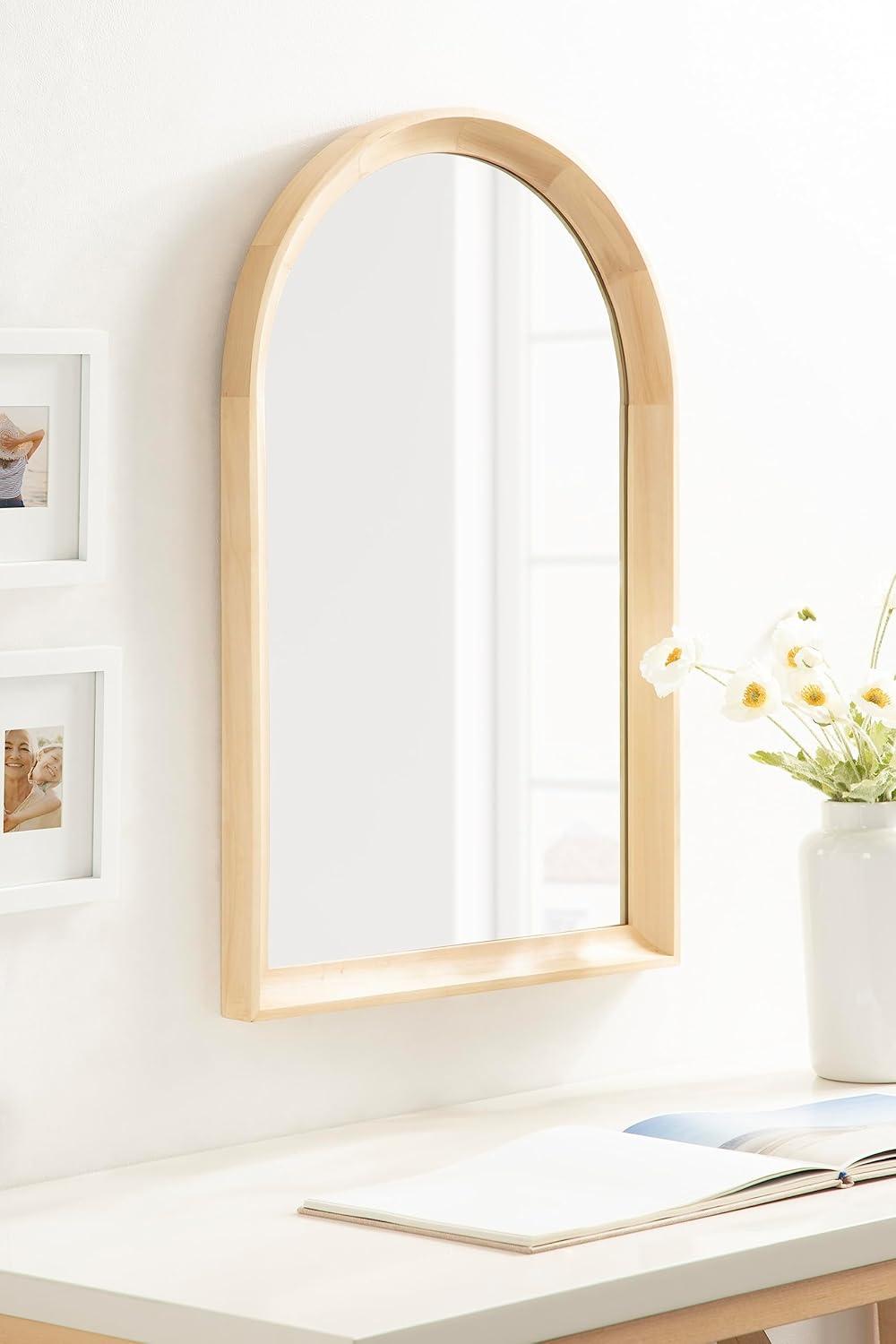 Hatherleigh Arch Wood Wall Mirror - Kate & Laurel All Things Decor