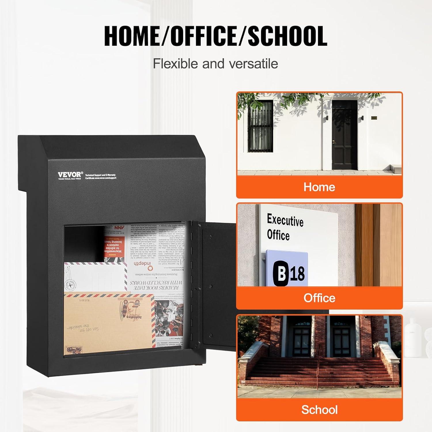 VEVOR Steel Wall Mounted Mailbox