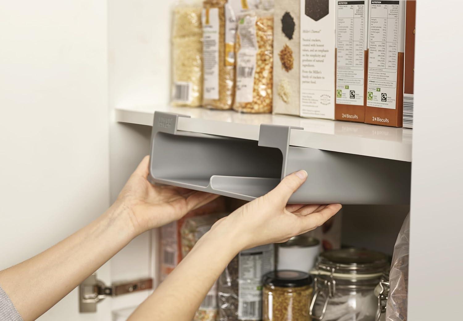 Joseph Joseph CupboardStore Plastic Wrap, Foil and Bag Cabinet Organizer - Gray
