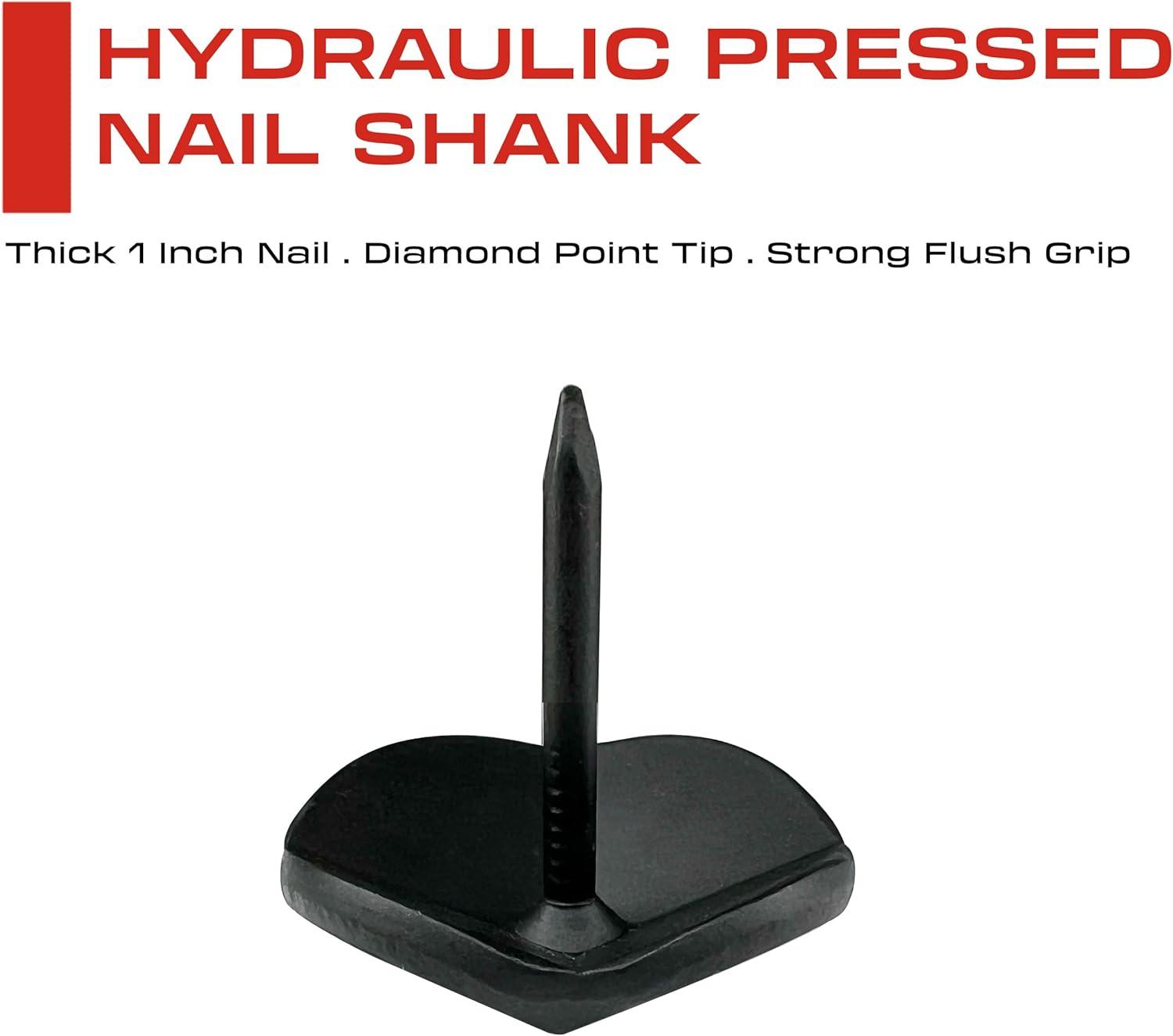 Sidco Supply 50 Pack - 1.20 Inch Iron Clavos - Decorative Nails - Black - Upholstery Tacks - Clavos - Pyramid - Antique Rustic Accent for Wood, Decorative Door Studs, Farm Barn Door, Furniture Nails