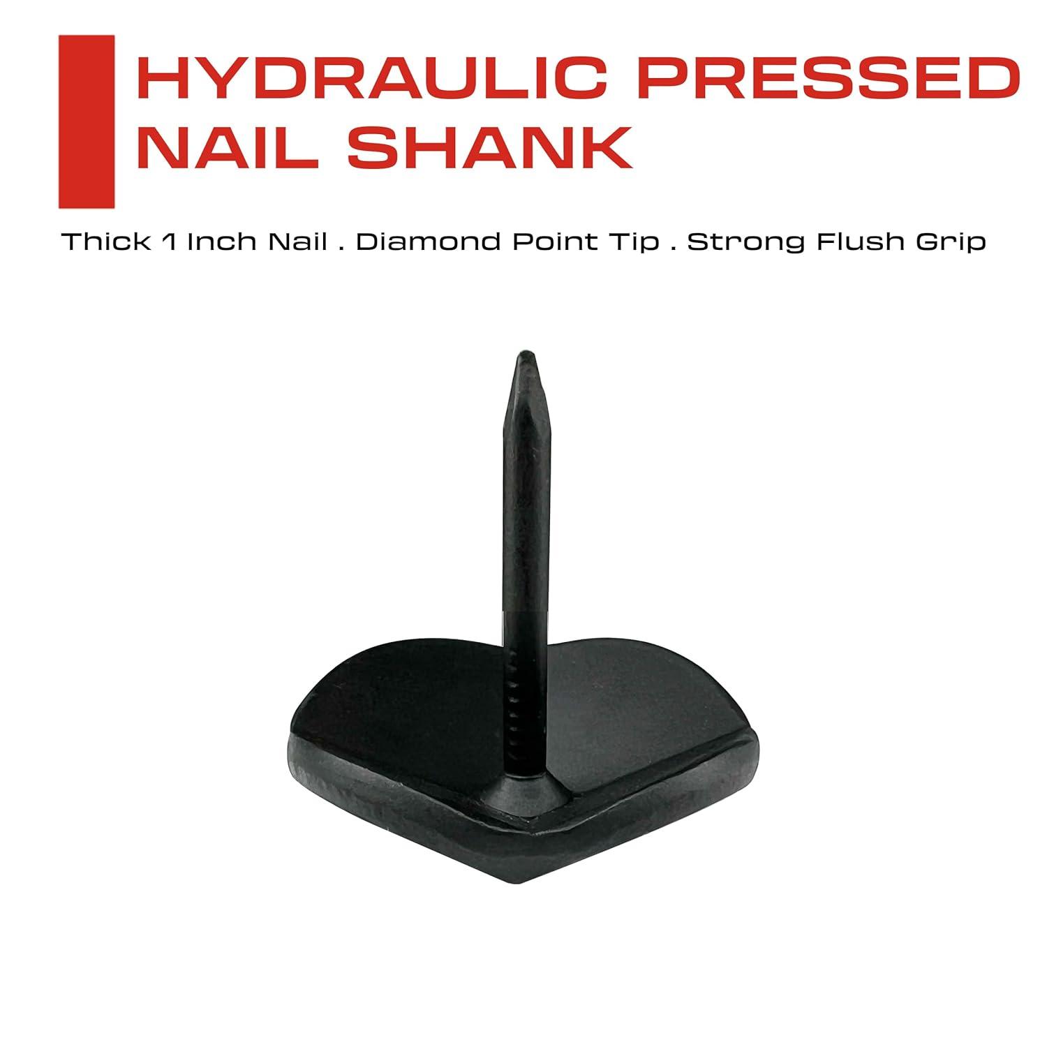 Sidco Supply 50 Pack - 1.20 Inch Iron Clavos - Decorative Nails - Black - Upholstery Tacks - Clavos - Pyramid - Antique Rustic Accent for Wood, Decorative Door Studs, Farm Barn Door, Furniture Nails