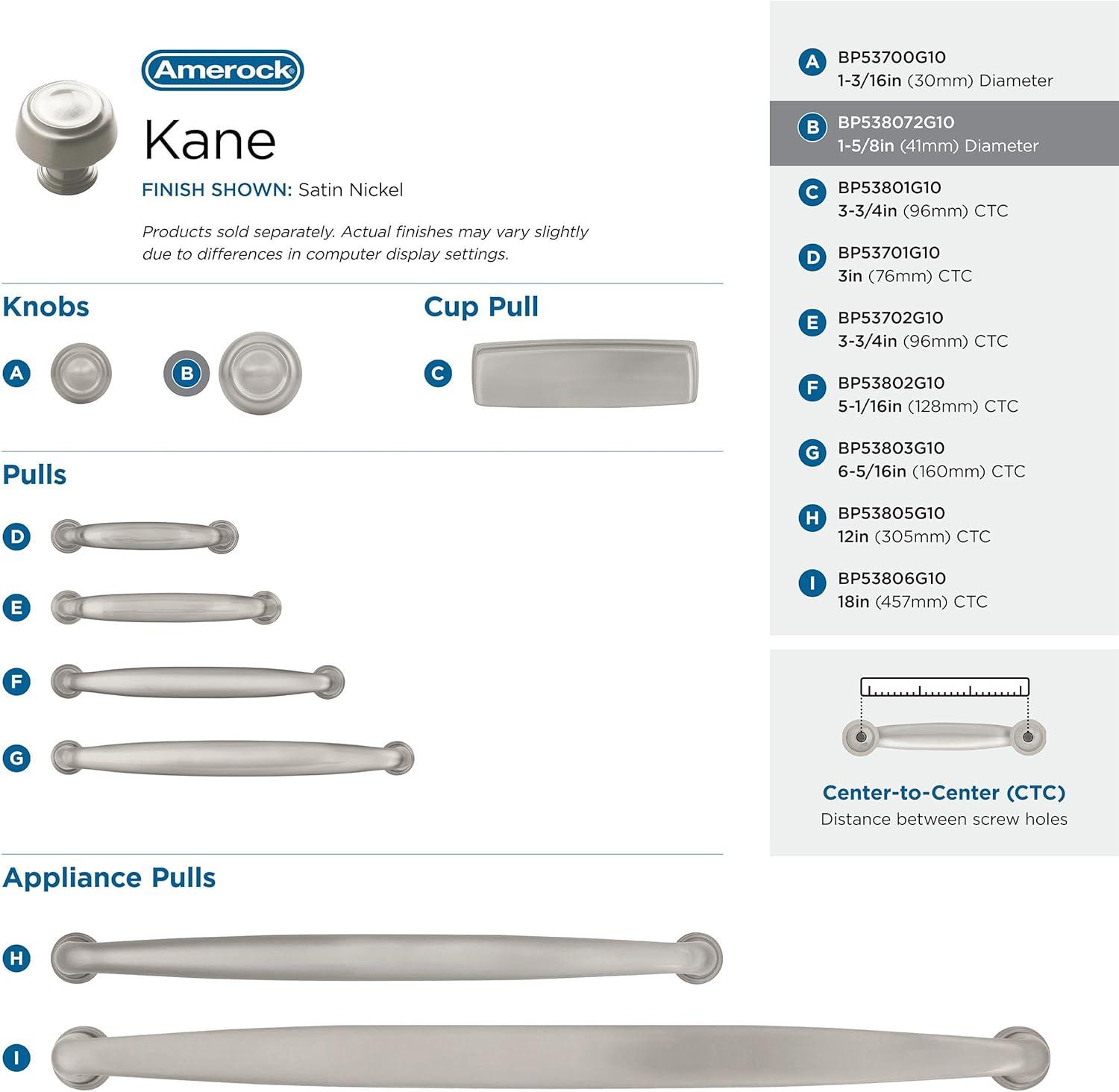 Amerock Kane Cabinet or Furniture Knob