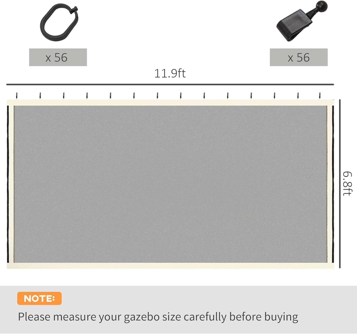 Outsunny Outsunny Fabric Screen for Gazebo