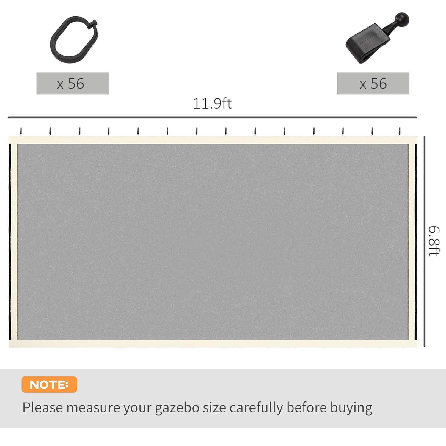 Outsunny Outsunny Fabric Screen for Gazebo