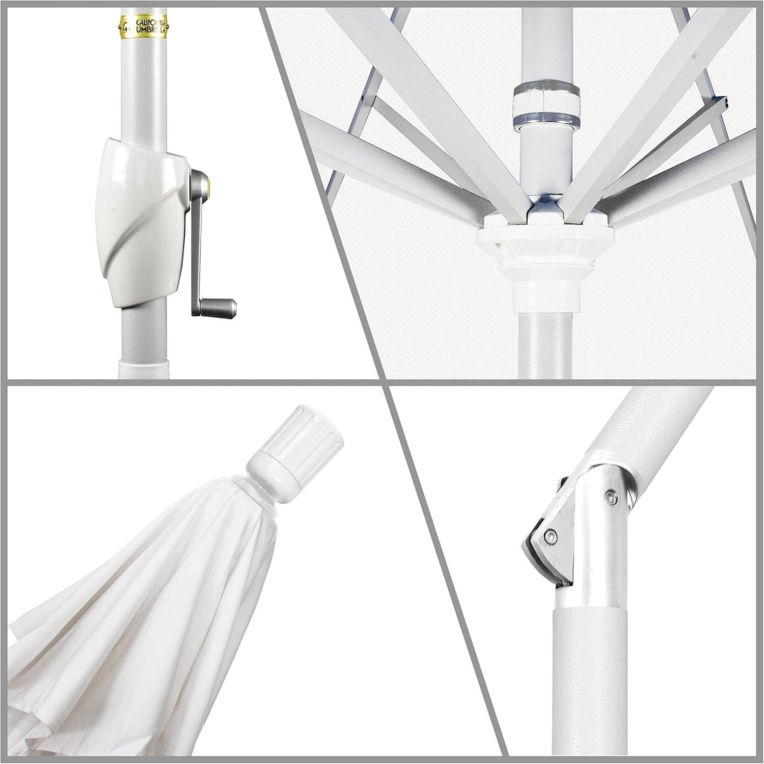 California Umbrella 7.5' Patio Umbrella in Olefin White/Matted White