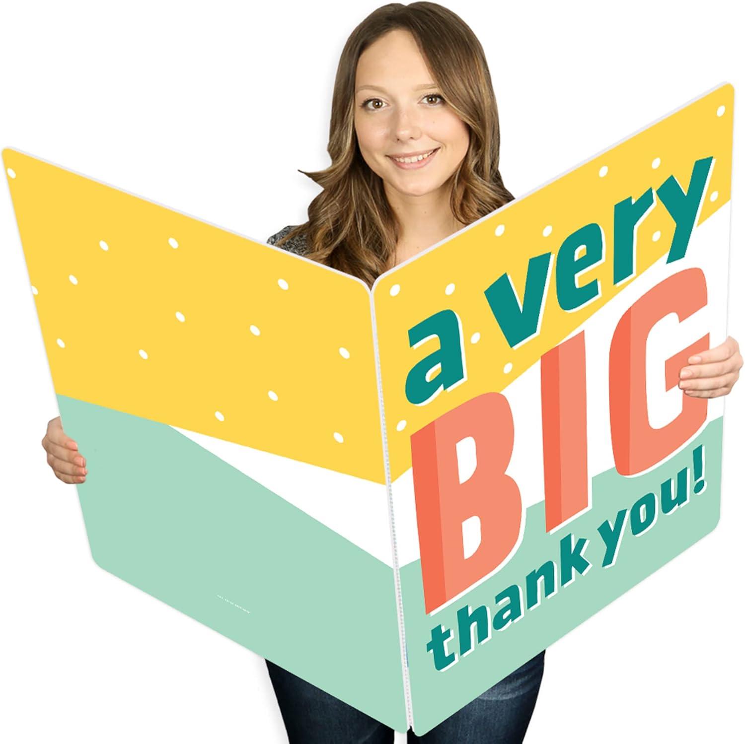 Big Dot of Happiness Good Luck - Encouragement Giant Greeting Card - Big Shaped Jumborific Card - 16.5 x 22 inches