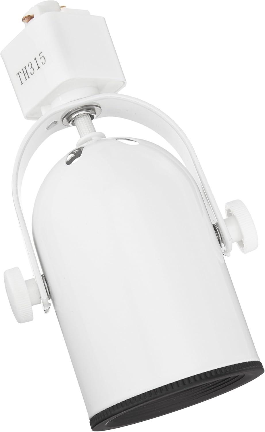 White Adjustable One Light Track Head