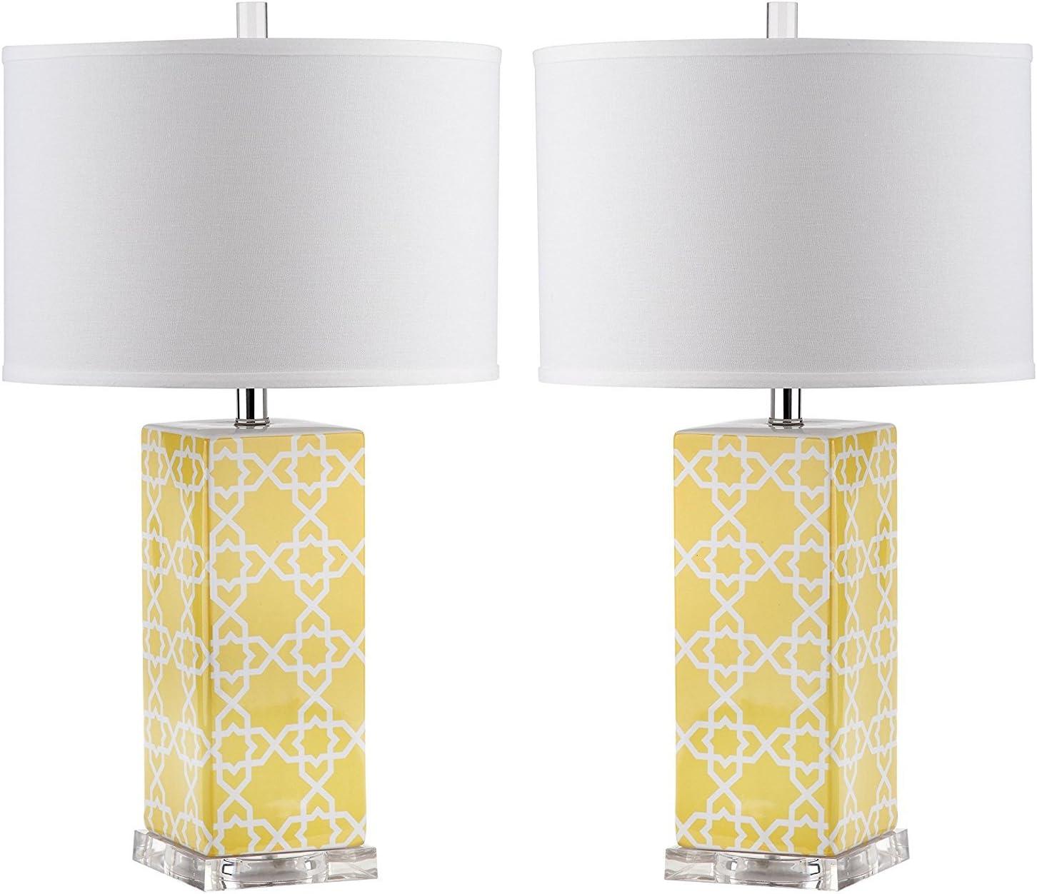 Quatrefoil Table Lamp (Set of 2) - Navy - Safavieh.
