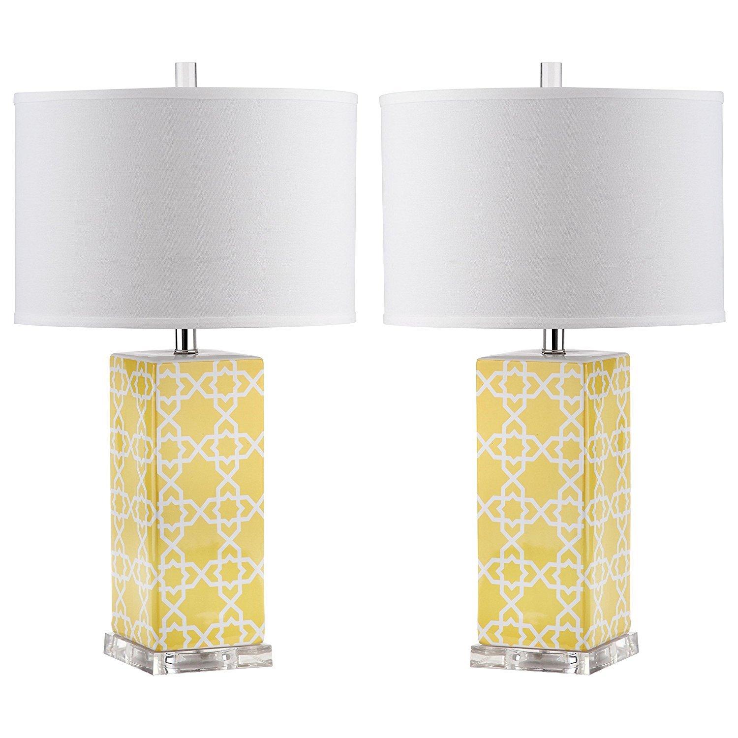 Quatrefoil Table Lamp (Set of 2) - Navy - Safavieh.
