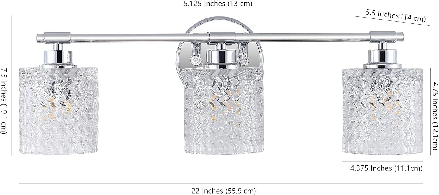 Eco-Friendly Chrome Cylinder 22" LED Vanity Wall Light