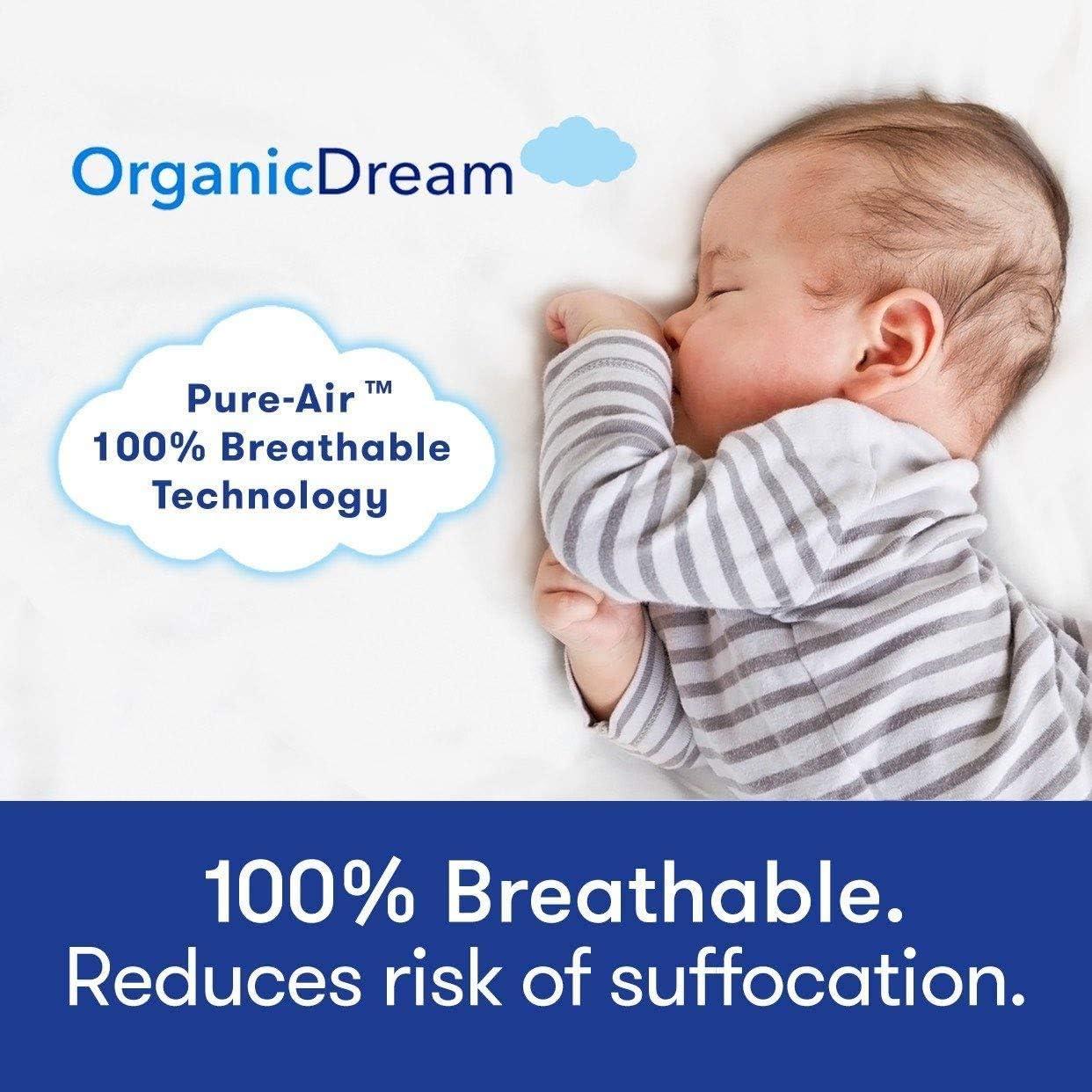 Organic Dream Certified Organic Cotton Mini 2-Stage Crib & Toddler Mattress