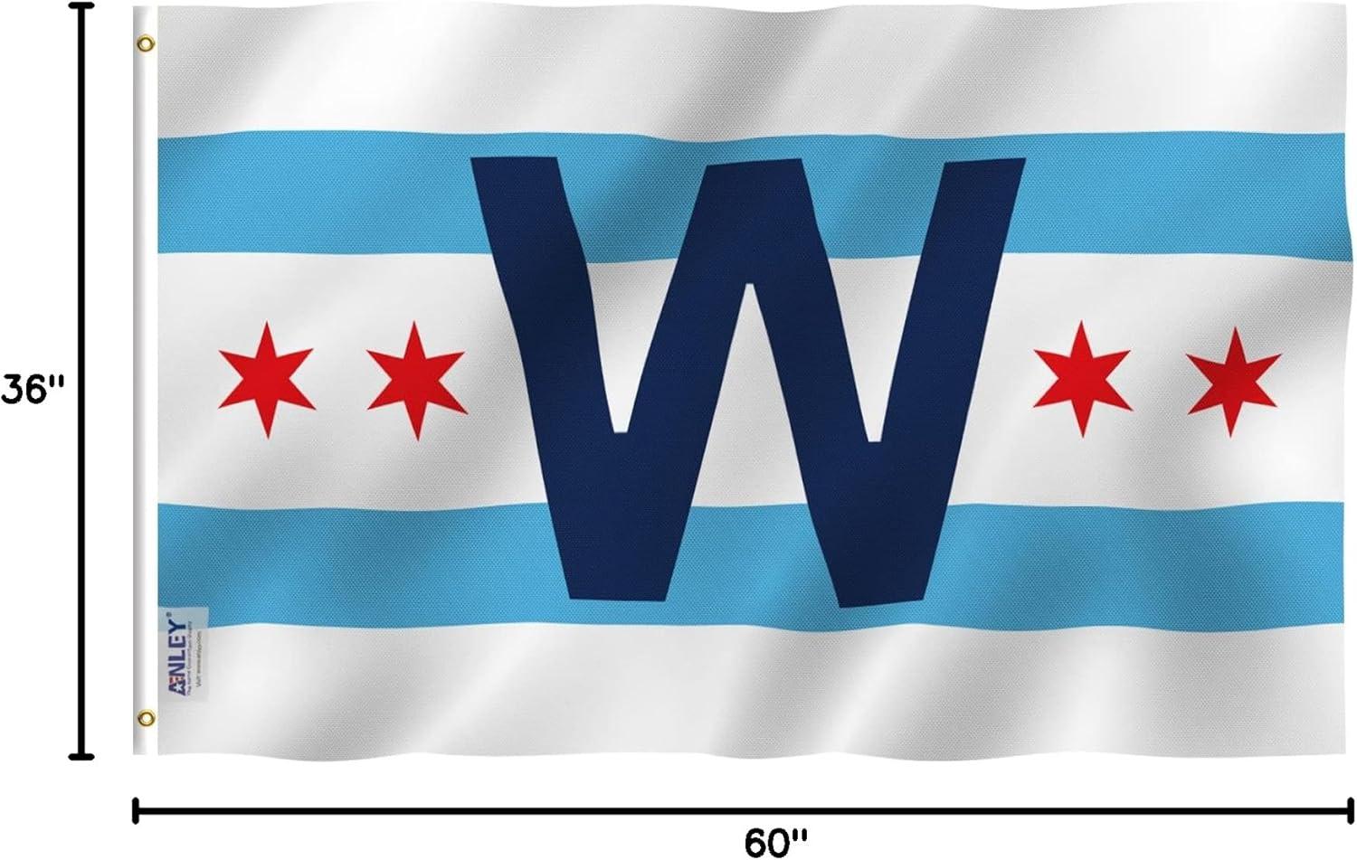 Anley Fly Breeze 3x5 Foot Chicago City Win Combo Flag - W Flags