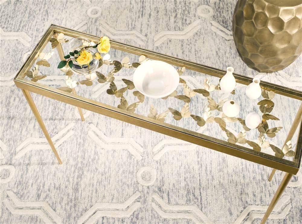 Rosalia Butterfly Console Table - Gold/Glass - Safavieh