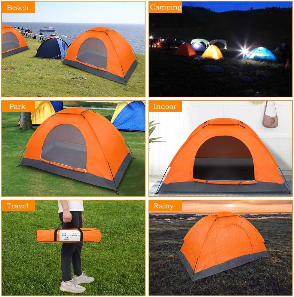Single Person Pop Up Tent, Waterproof Dome Tent for Camping Outdoor Hiking