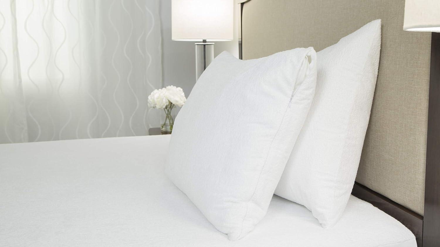 Standard Hypoallergenic Cotton Terry Pillow Protector