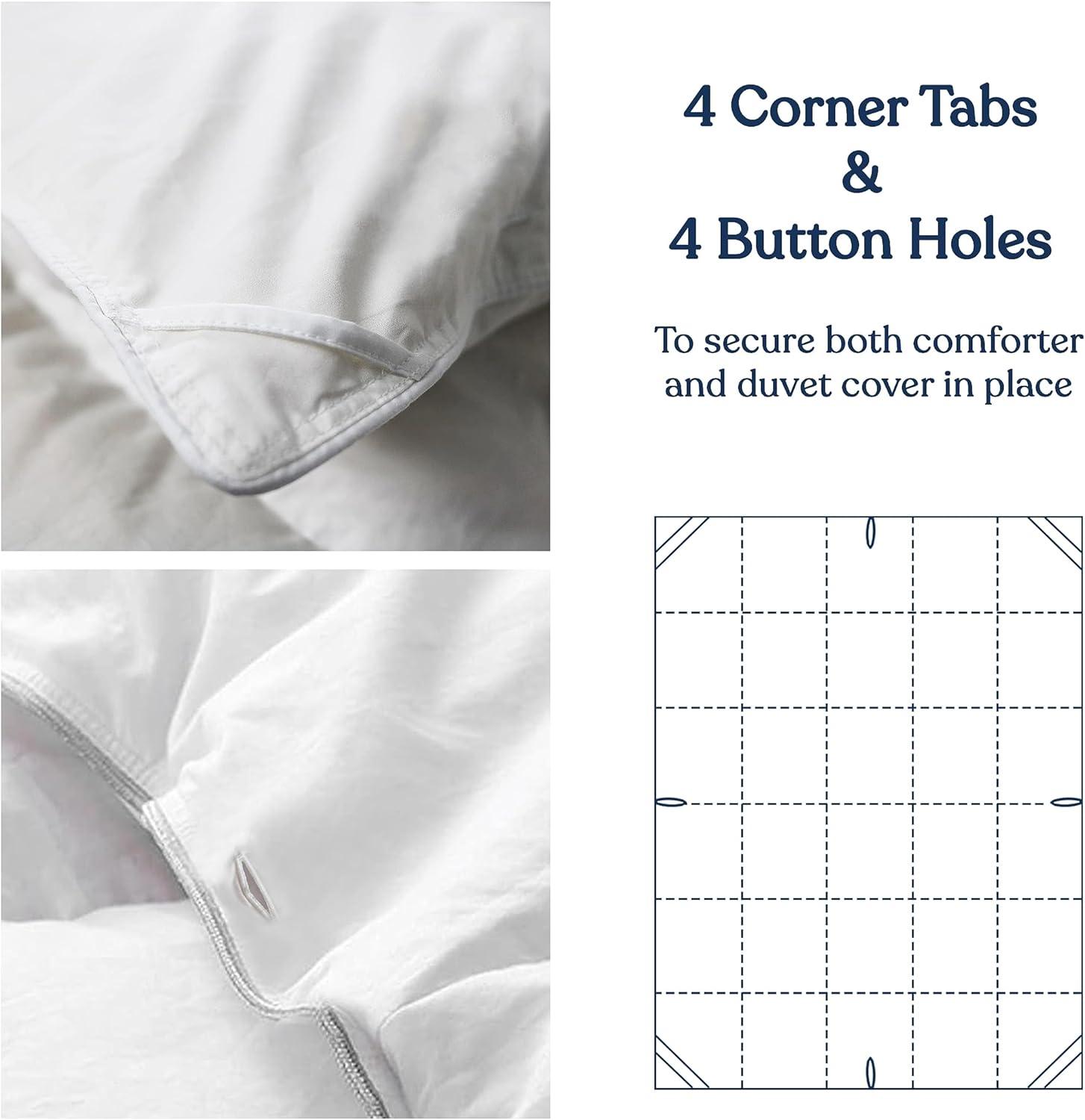 Down Alternative Summer/Spring Lightweight Duvet Insert Organic Cotton Shell