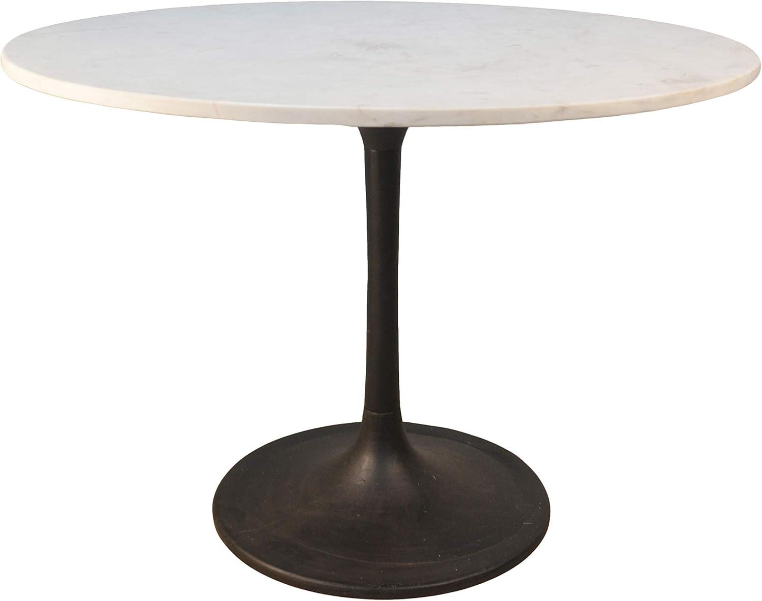 Carolina Living 40" Zaha Round Marble Top Dining Table