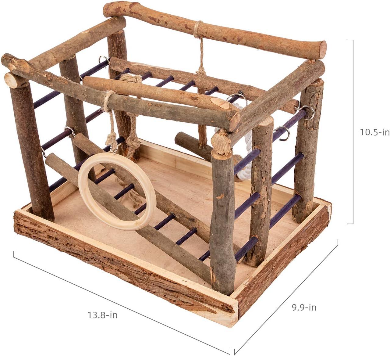 Niteangel Natural Living Playground for Birds, Bird Activity Center