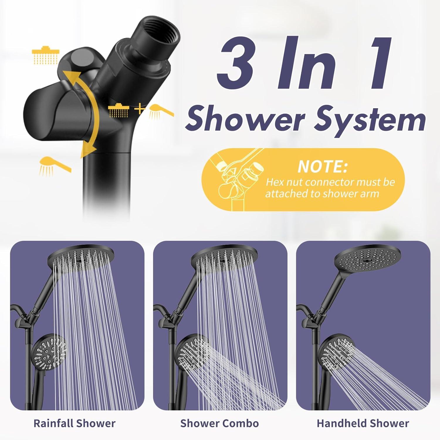 Rain Dual Shower Head 2.5 GPM GPM