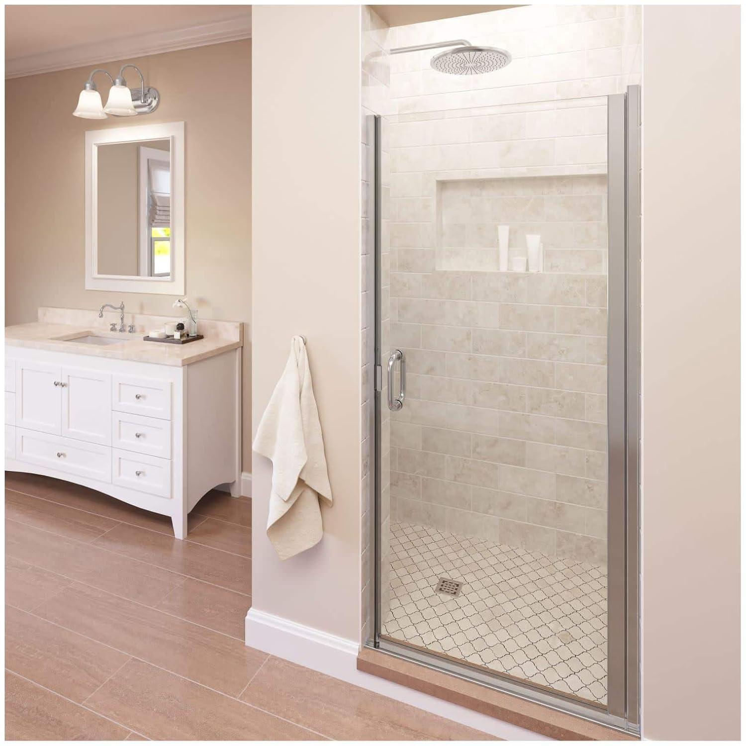 Infinity 28" x 65.56" Pivot Semi-Frameless Shower Door