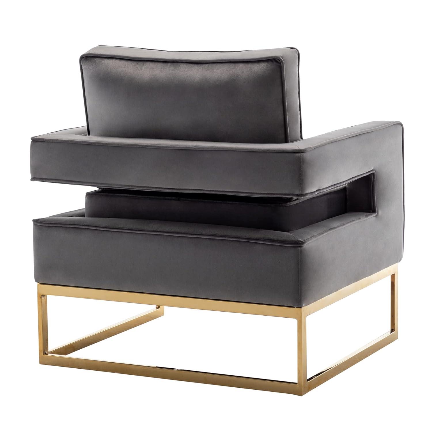 35 x 28.75 x 32.25 in. Take A Seat Carrie Accent Chair with Gold Frame